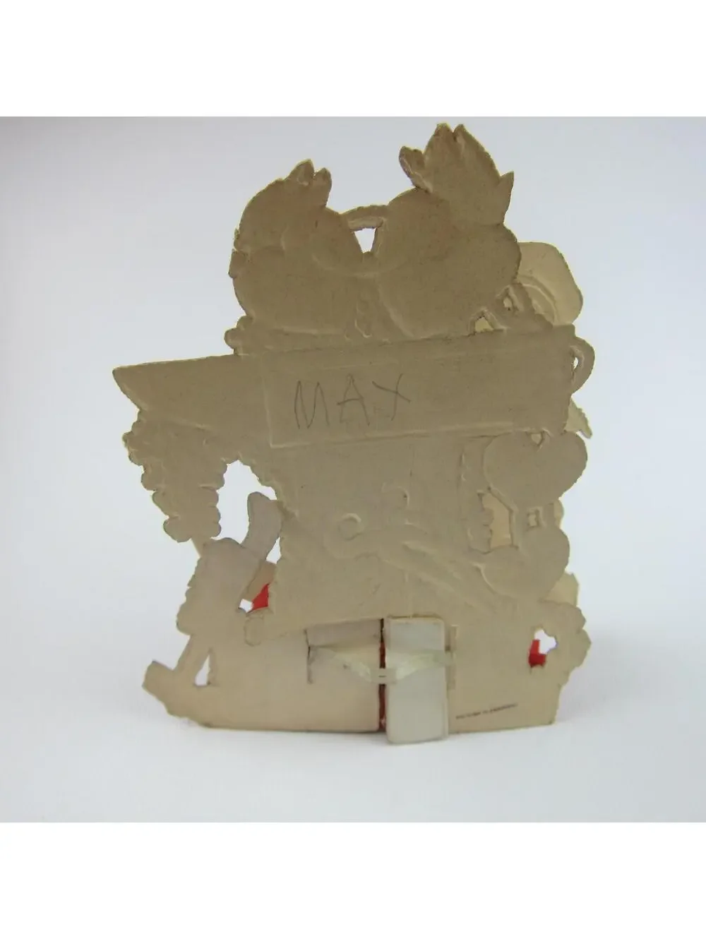 Antique Valentine Honeycomb 3D Pop Up Die cut Boy Sailor Suit Lantern & Tools